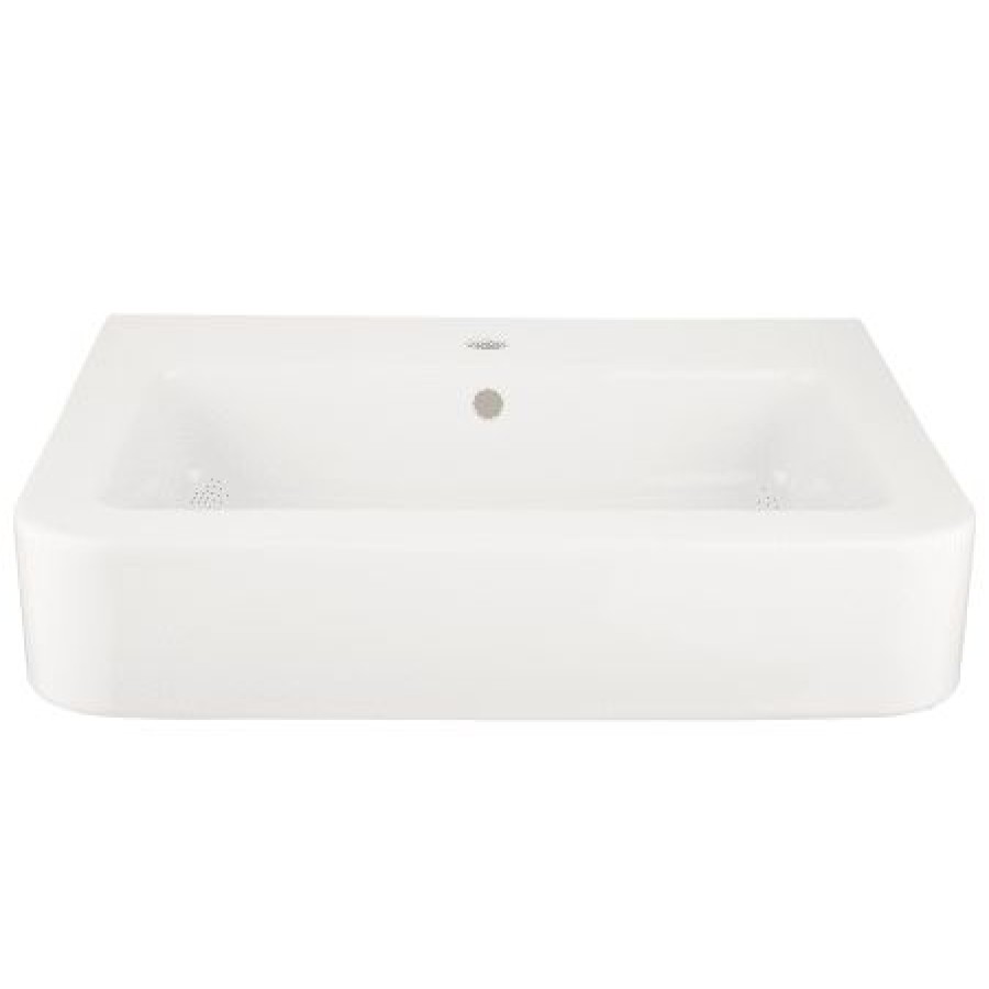 Signature Hardware Burleson 26 Vitreous China Wall Mounted Bathroom Sink With Single Faucet Hole And Overflow New