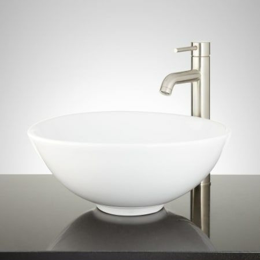 Signature Hardware Gerlache 17 Vitreous China Vessel Bathroom Sink Clearance