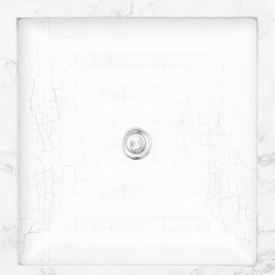 Linkasink 18 Square Glass Undermount Bathroom Sink Clearance