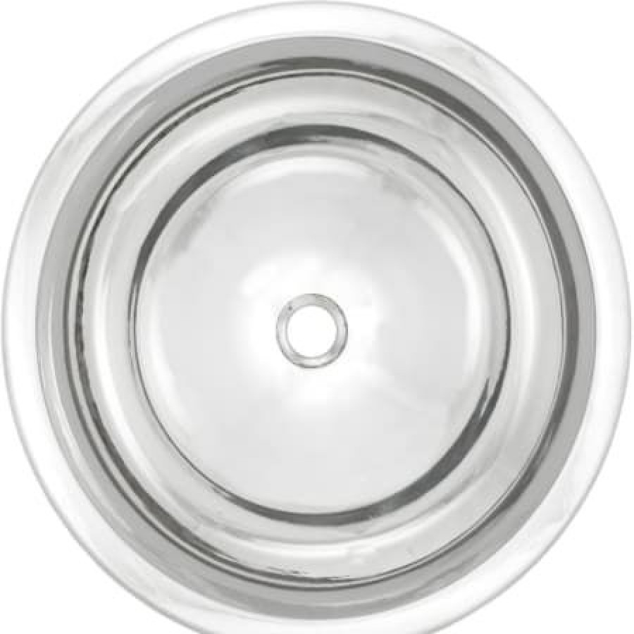 Linkasink Cast Bronze 13-3/4 Circular Yellow Bronze Drop In Or Undermount Bathroom Sink Clearance