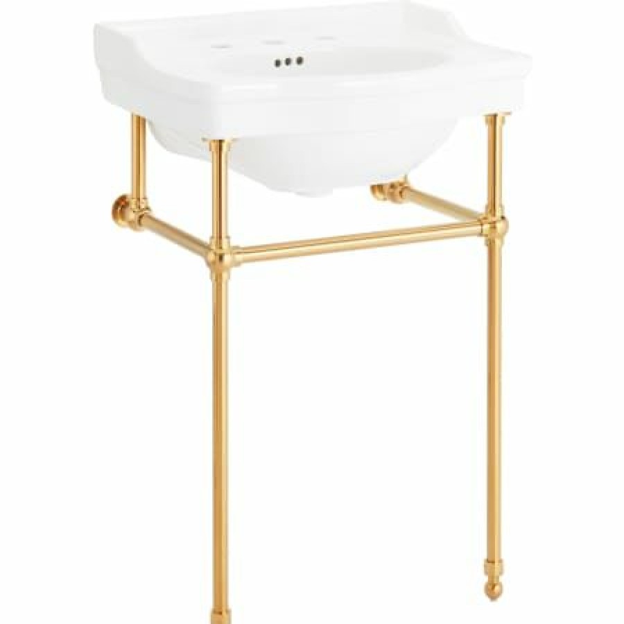 Signature Hardware Cierra 24-1/4 Vitreous China Console Bathroom Sink With 3 Faucet Holes At 8 Centers Wholesale