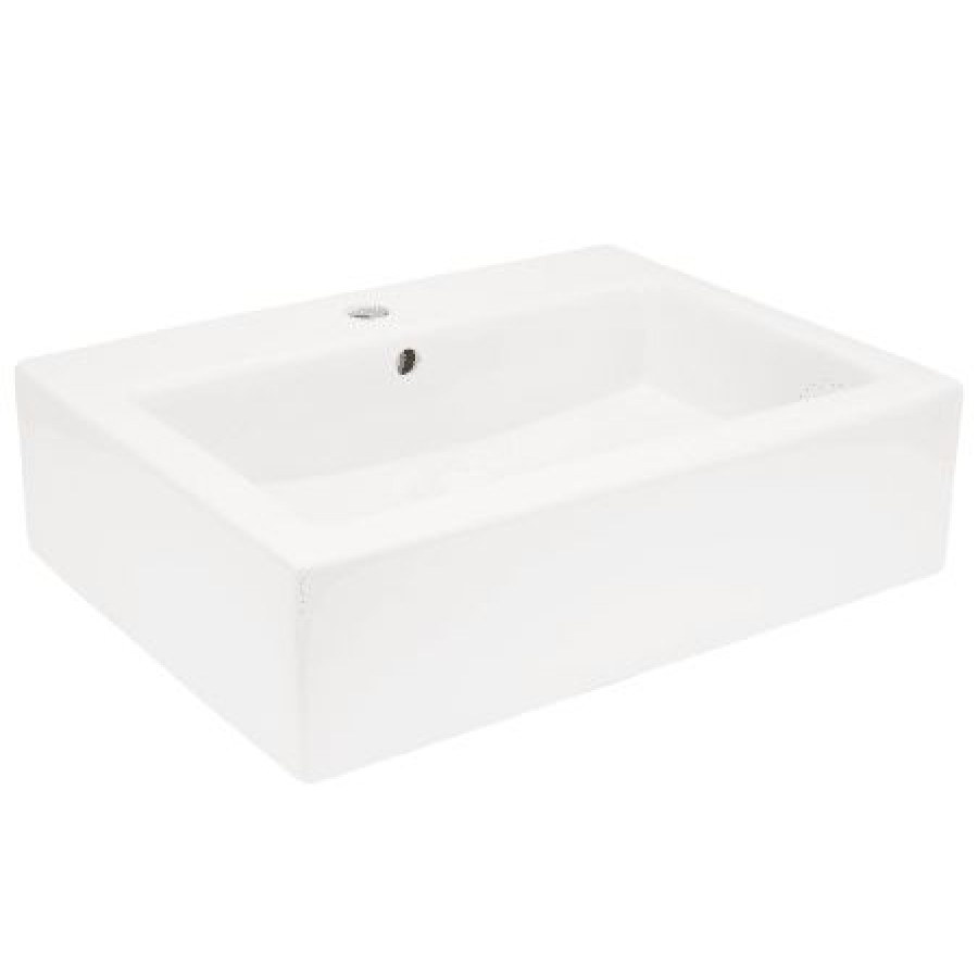 Signature Hardware Guerrero 24 Vitreous China Vessel Bathroom Sink With Single Faucet Hole And Overflow Clearance