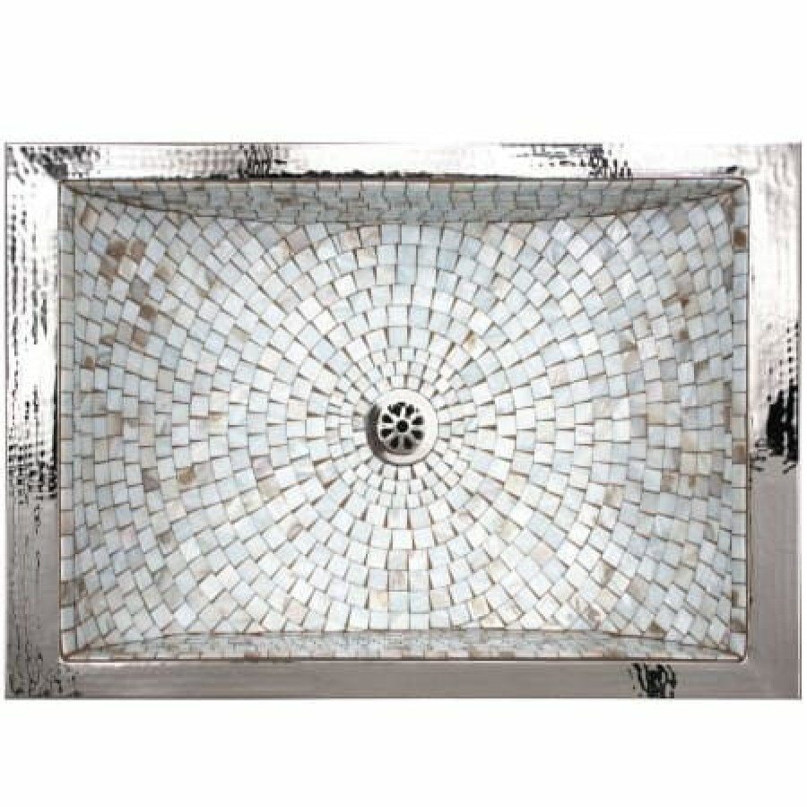 Linkasink 21 Rectangular Mosaic Tile Interior Drop In Or Undermount Bathroom Sink Hot