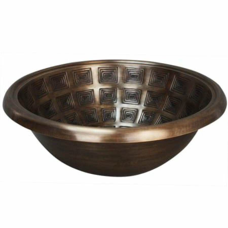 Linkasink Cast Bronze 17 Circular Yellow Bronze Drop In Or Vessel Bathroom Sink Online