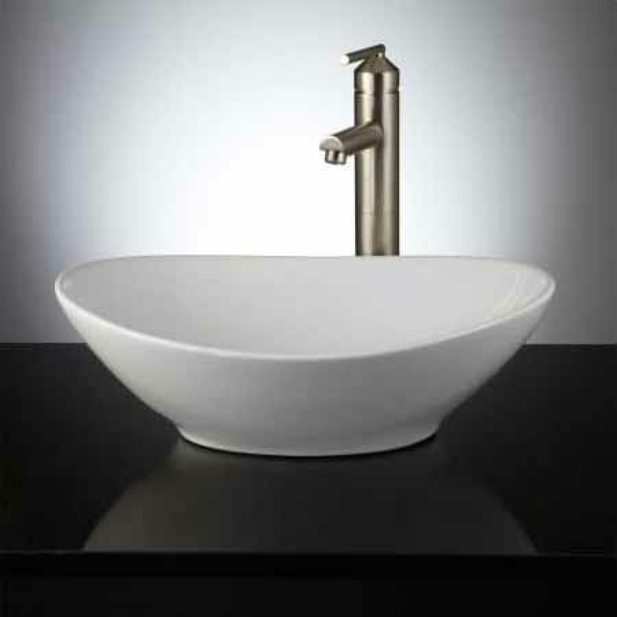 Signature Hardware Valor 18 Oval Vitreous China Vessel Bathroom Sink Set Of 2 Online