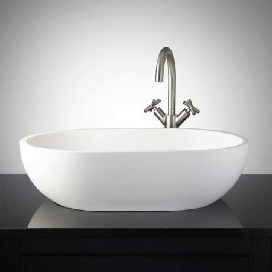 Signature Hardware Atria 23 Resin Vessel Bathroom Sink New