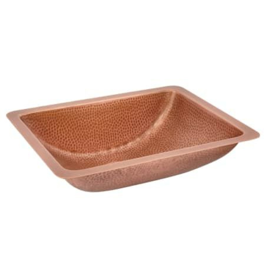 Signature Hardware 20 Hammered Copper Undermount Bathroom Sink Online