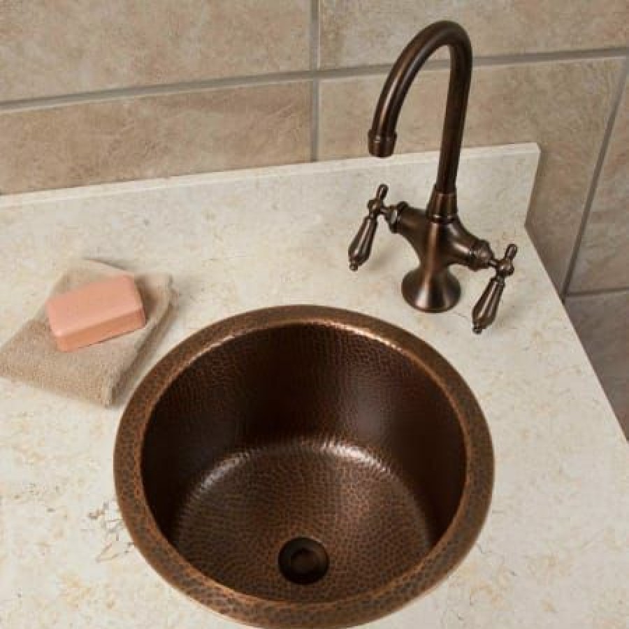 Signature Hardware Girard 14 Copper Drop In Or Undermount Bathroom Sink New