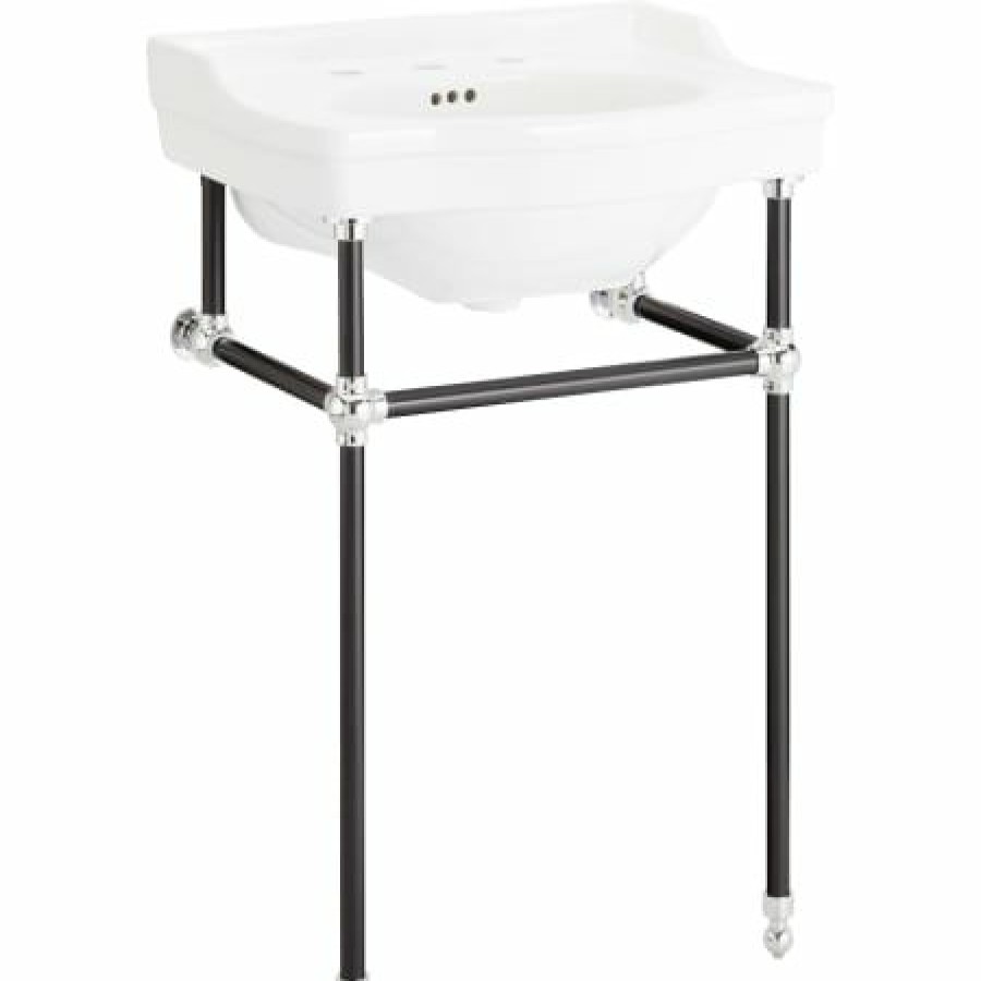 Signature Hardware Cierra 24-1/4 Vitreous China Console Bathroom Sink With 3 Faucet Holes At 8 Centers Wholesale