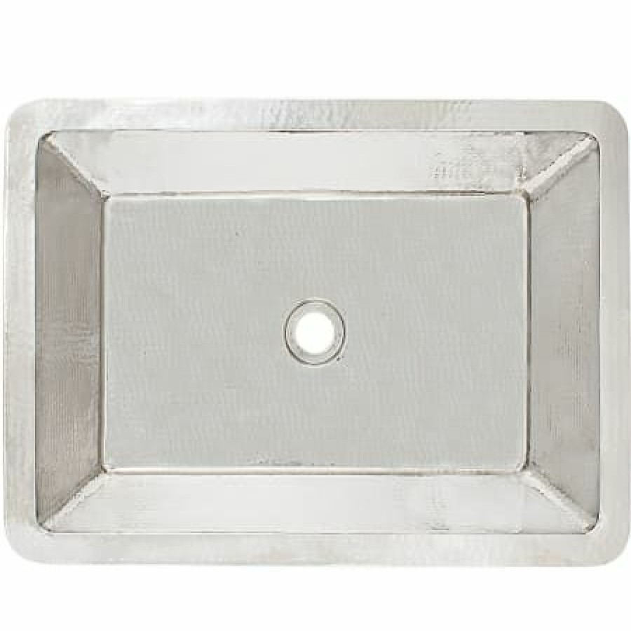 Linkasink Hammered Metals 20 Rectangular Drop In Or Undermount Bathroom Sink Clearance