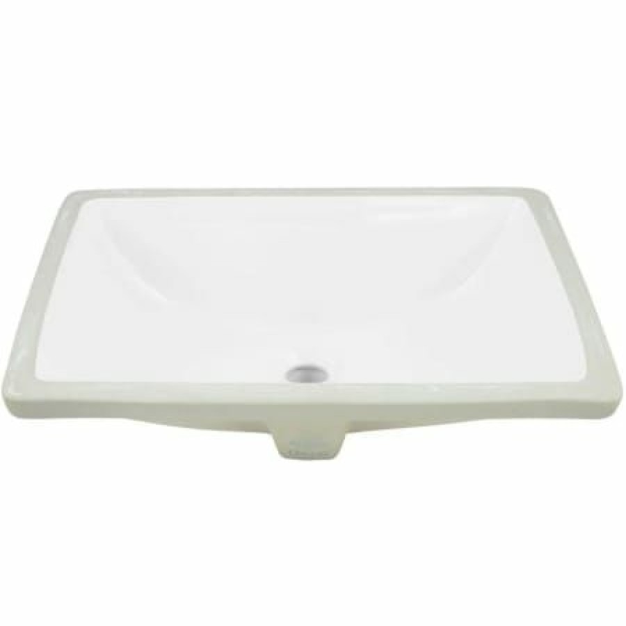 Signature Hardware 20-1/4 Rectangular Vitreous China Undermount Bathroom Sink With Overflow Hot