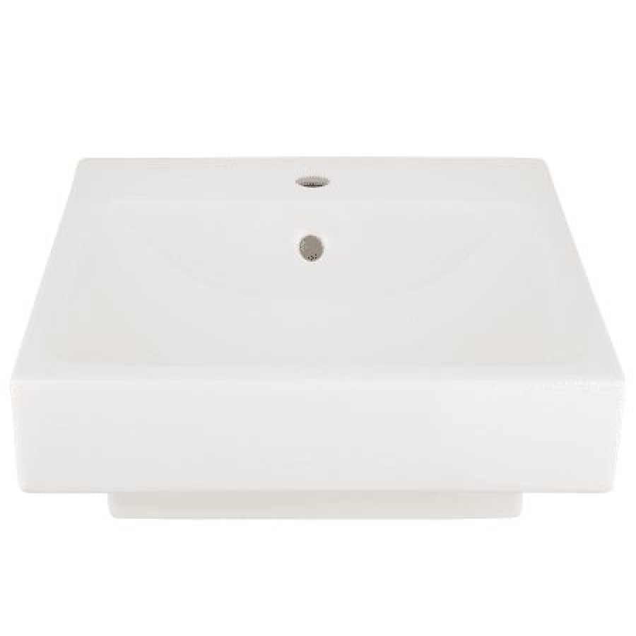 Signature Hardware Stoddert 20 Vitreous China Wall Mounted Bathroom Sink With Single Faucet Hole And Overflow Hot