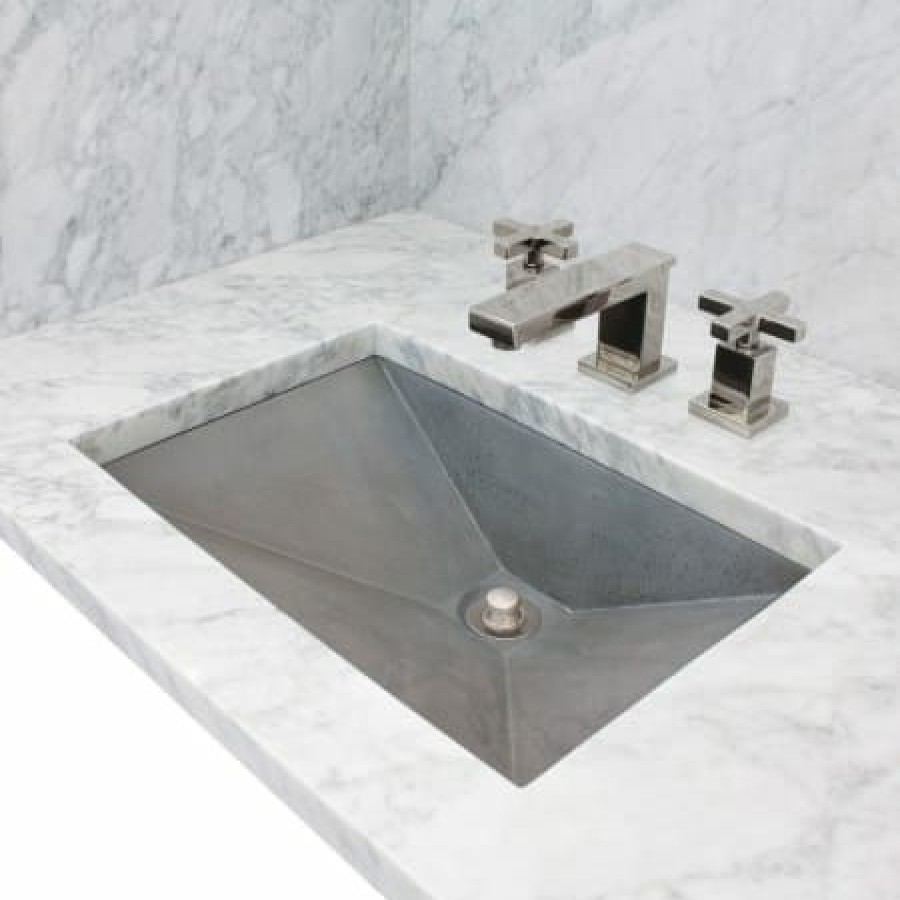 Linkasink 20-1/4 Rectangular Concrete Undermount Bathroom Sink Hot