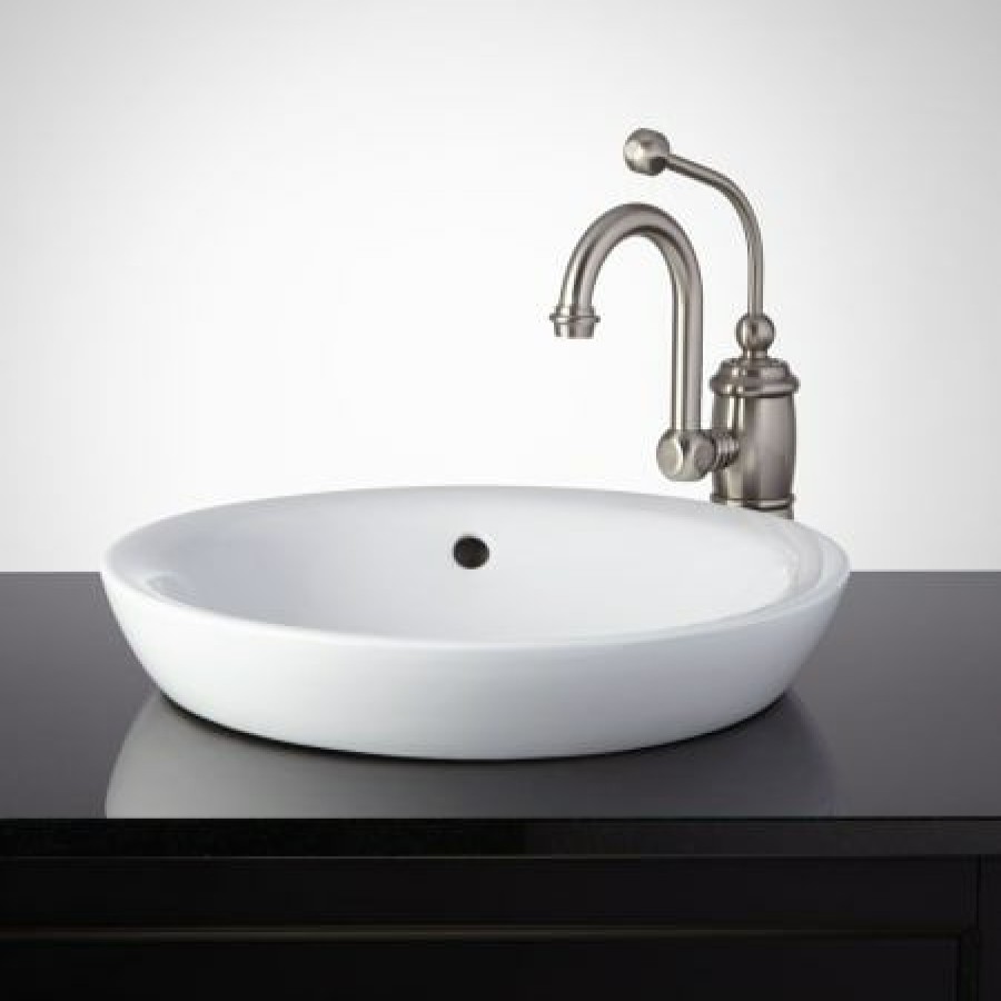 Signature Hardware Milforde 17 Vitreous China Drop In Bathroom Sink Online