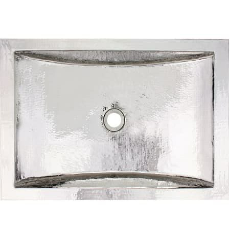 Linkasink Hammered Metals 20 Rectangular Drop In Or Undermount Bathroom Sink Clearance