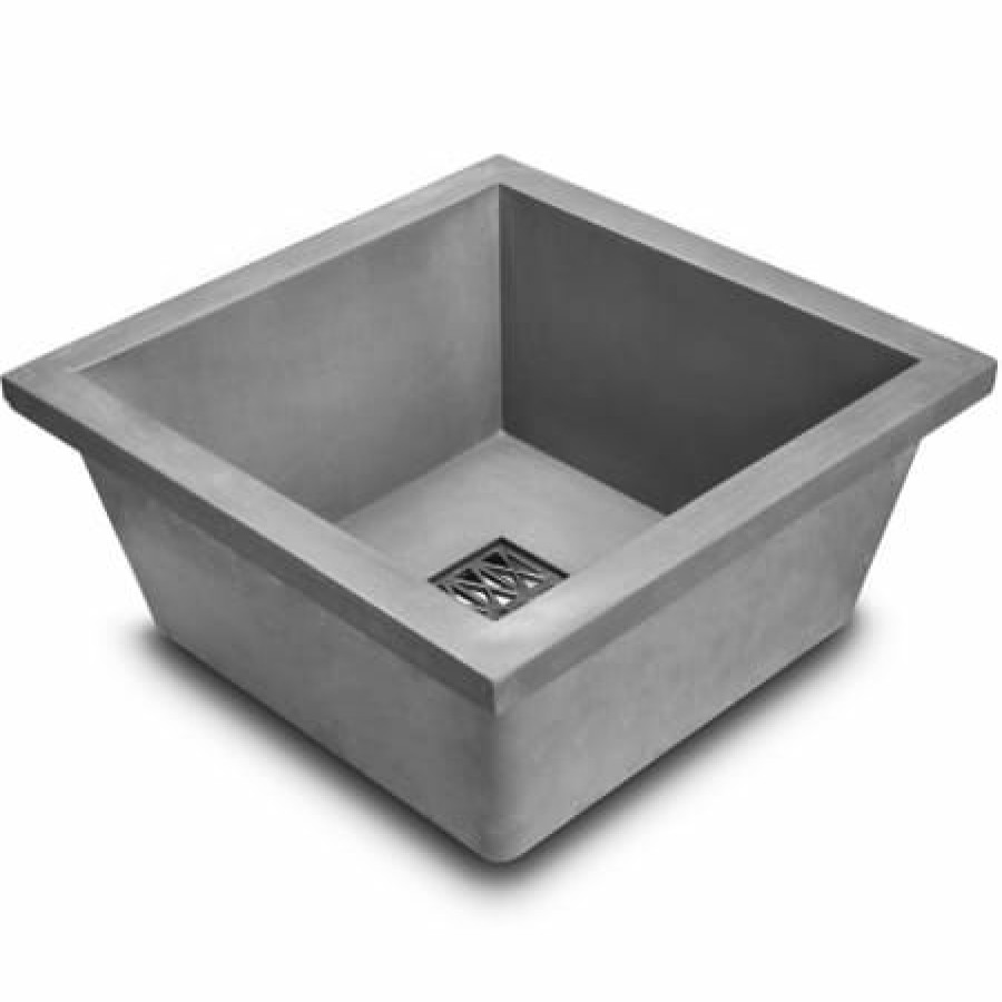 Linkasink 16 Square Concrete Undermount Bathroom Sink Wholesale