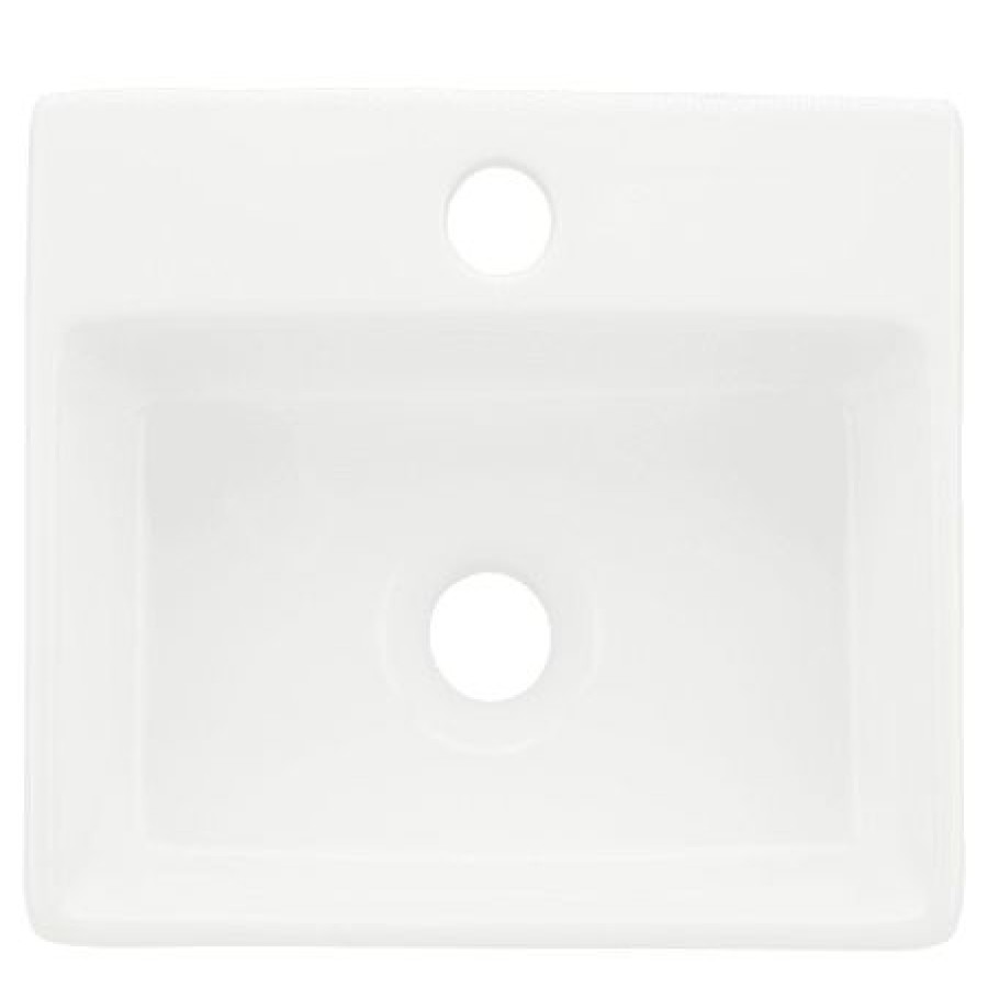 Signature Hardware Corrie 13 Vitreous China Wall Mounted Bathroom Sink With 1 Faucet Hole Clearance