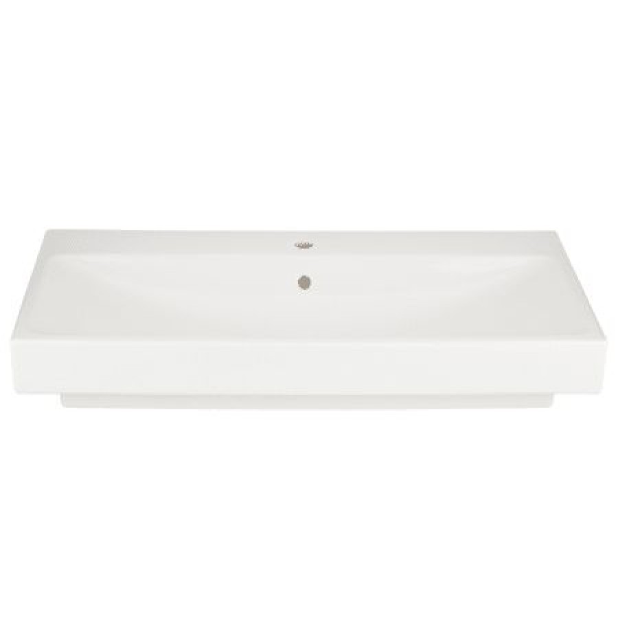 Signature Hardware Stoddert 40 Vitreous China Wall Mounted Bathroom Sink With Single Faucet Hole And Overflow Best