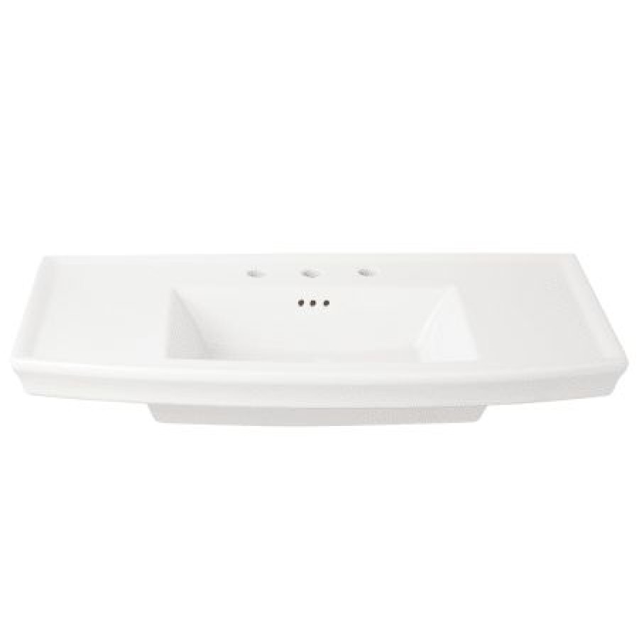 Signature Hardware Olney 40 Vitreous China Wall Mounted Bathroom Sink With 3 Faucet Holes At 8 Centers And Overflow Best