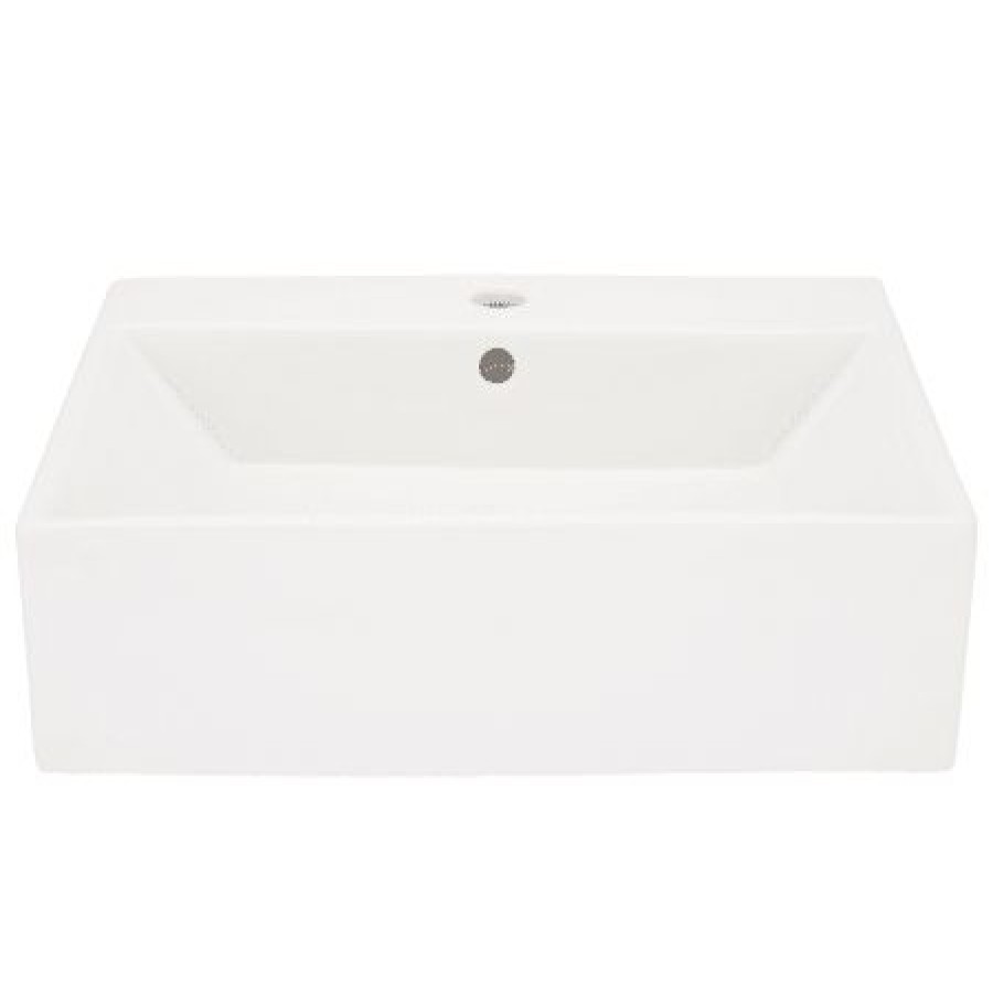 Signature Hardware Gabriel 21 Vitreous China Wall Mounted Bathroom Sink With Single Faucet Hole And Overflow New