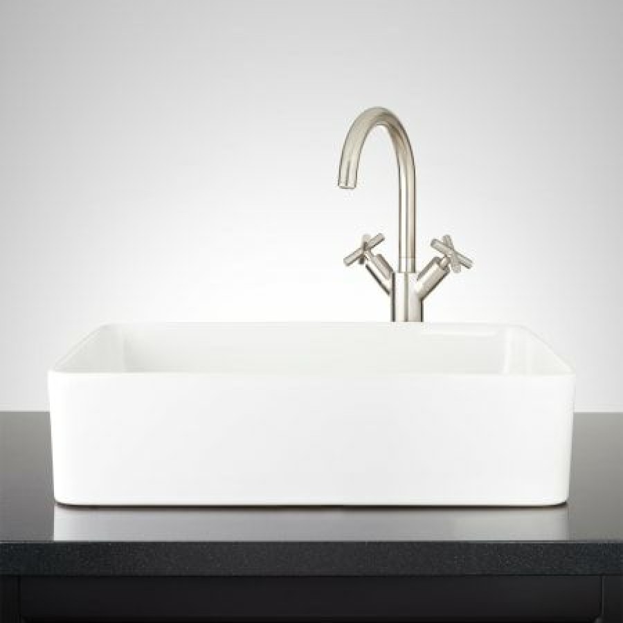 Signature Hardware Hibiscus 20 Fireclay Vessel Bathroom Sink Best