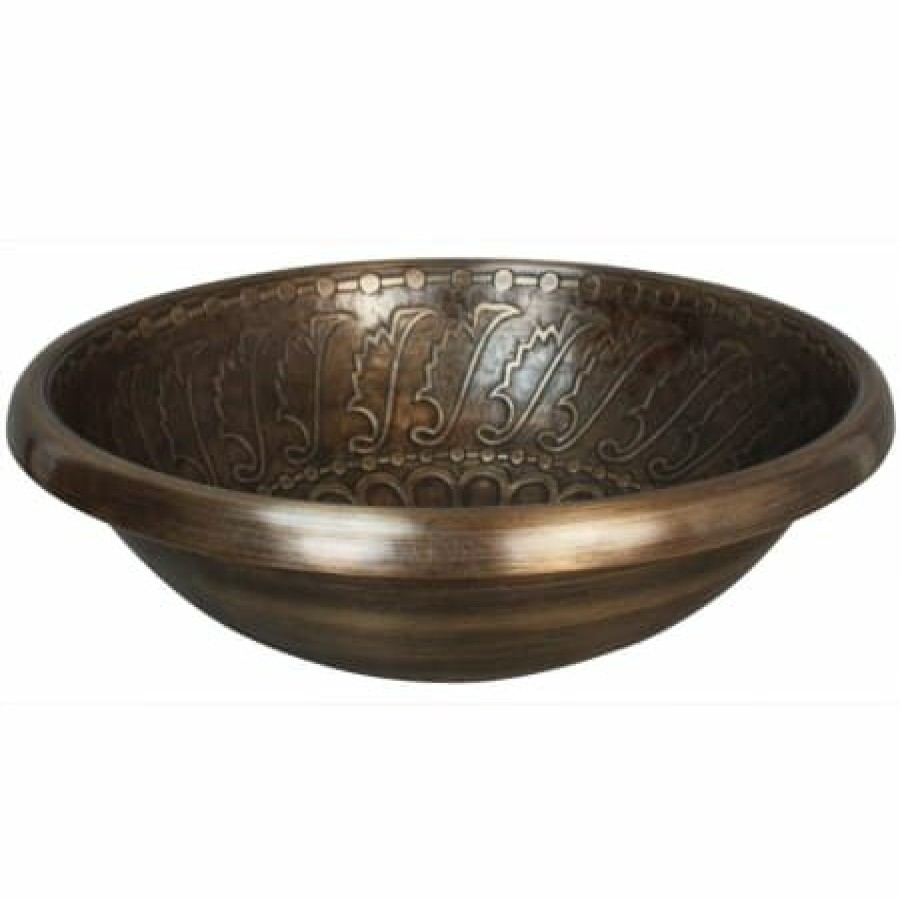 Linkasink Cast Bronze 17 Circular Yellow Bronze Drop In Or Vessel Bathroom Sink Wholesale