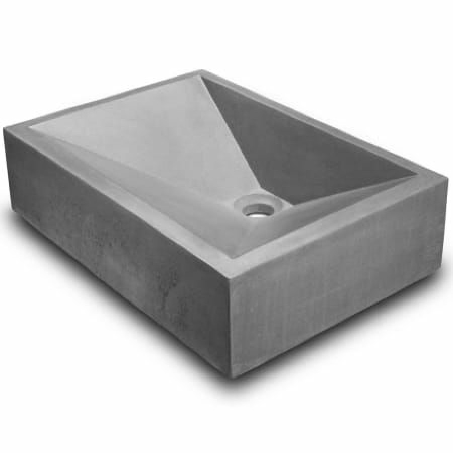 Linkasink 20 Rectangular Concrete Vessel Bathroom Sink Best