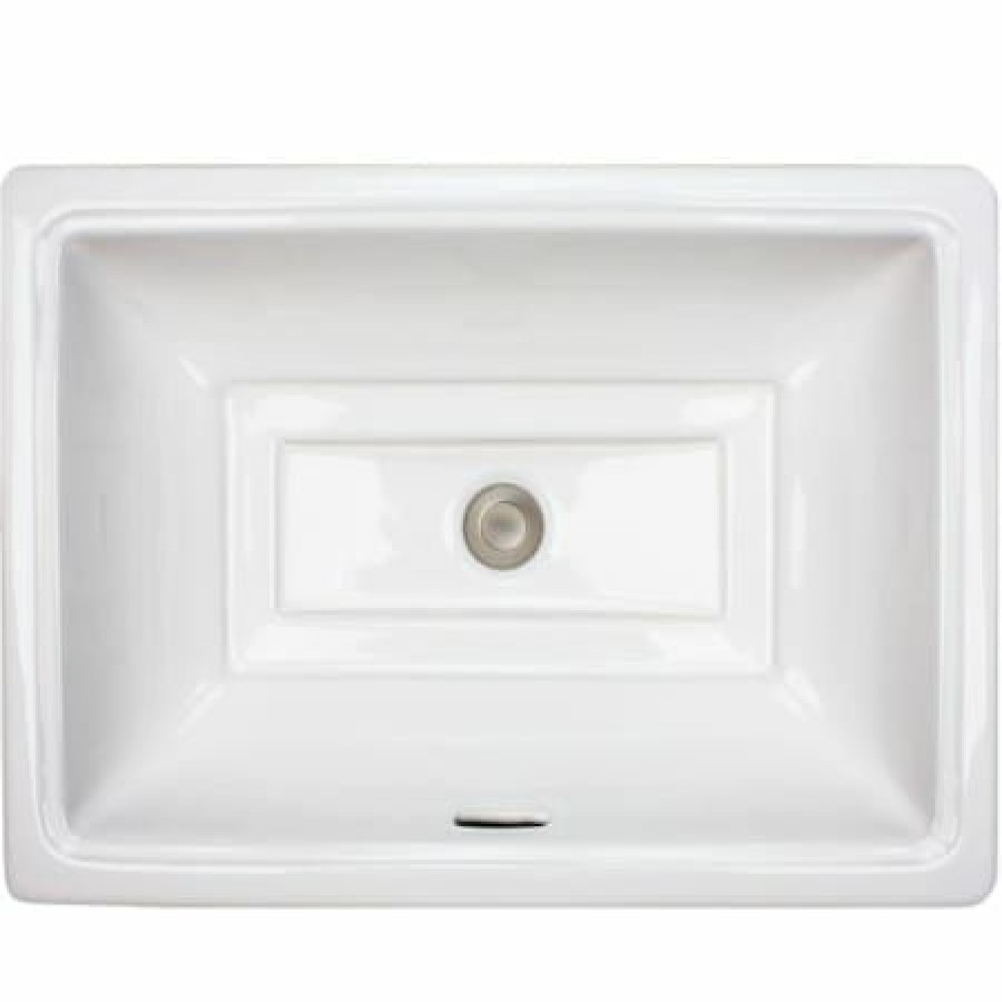 Linkasink 21-3/4 Rectangular Porcelain Undermount Bathroom Sink New