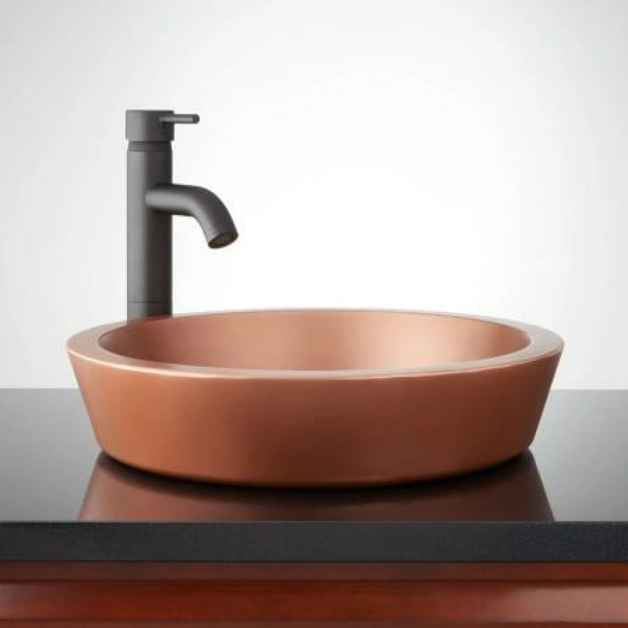 Signature Hardware 17 Copper Drop In Bathroom Sink Online