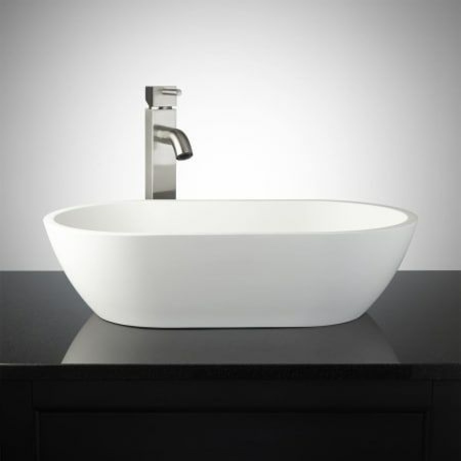 Signature Hardware Dubhe 22 Resin Vessel Bathroom Sink Clearance