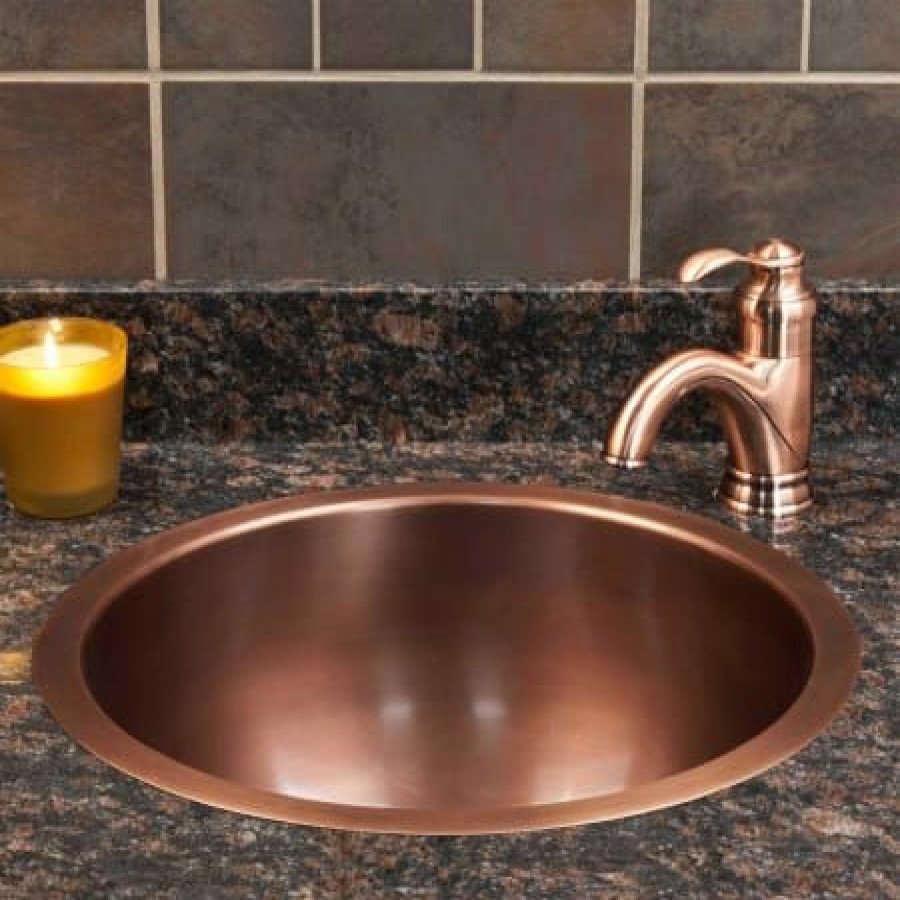 Signature Hardware Baina 18 Copper Drop In Or Undermount Bathroom Sink Wholesale