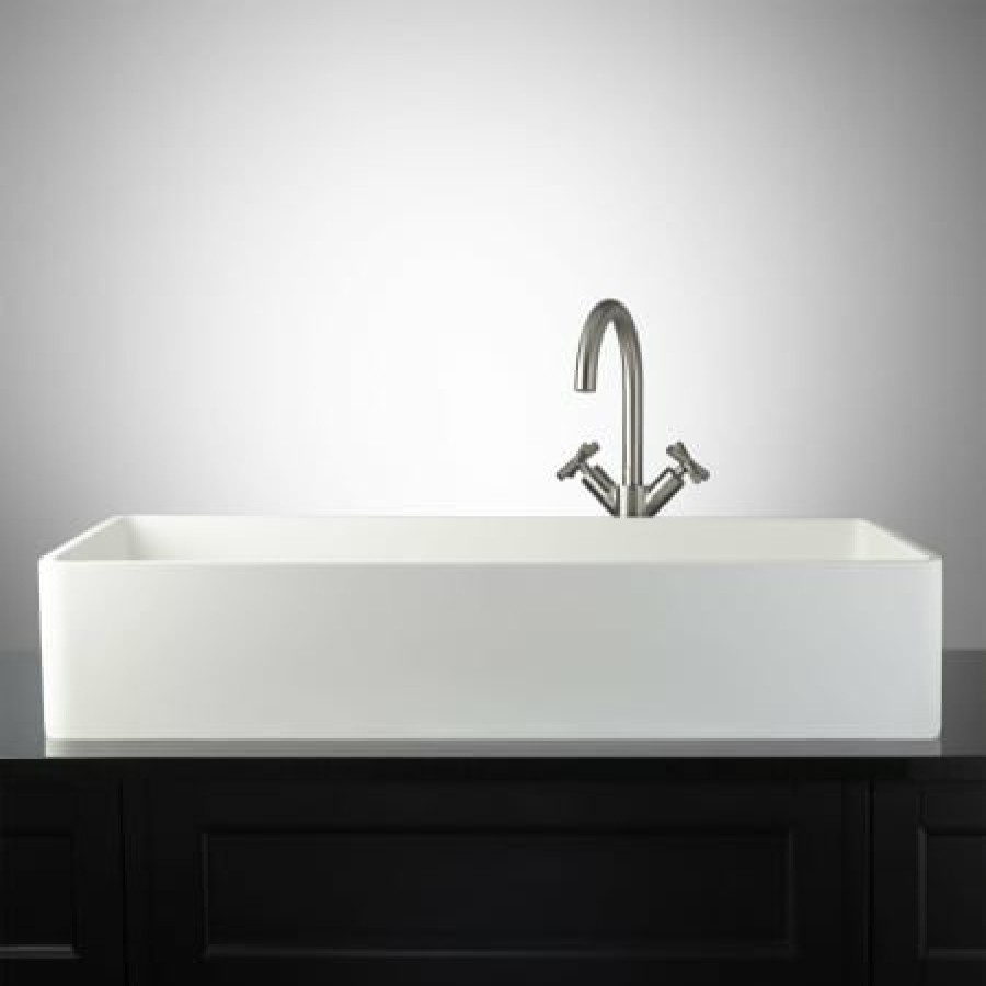 Signature Hardware Capella 32 Resin Vessel Bathroom Sink Online