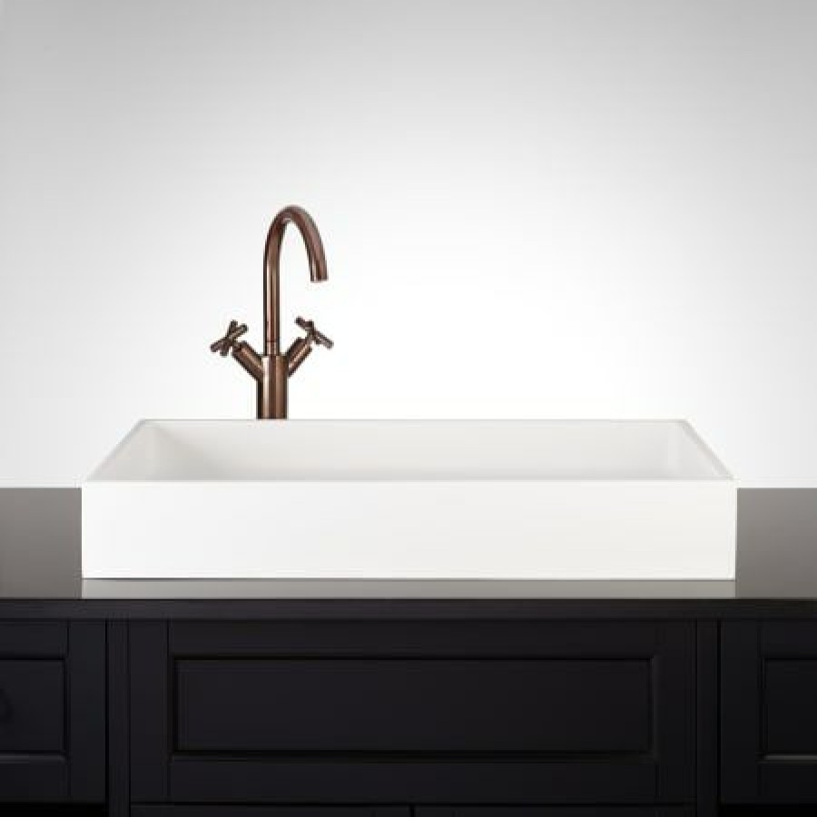 Signature Hardware Cosima 28 Resin Vessel Bathroom Sink Best